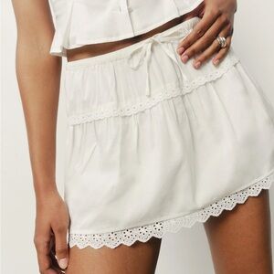 Reformation Valetta Skirt Only - White